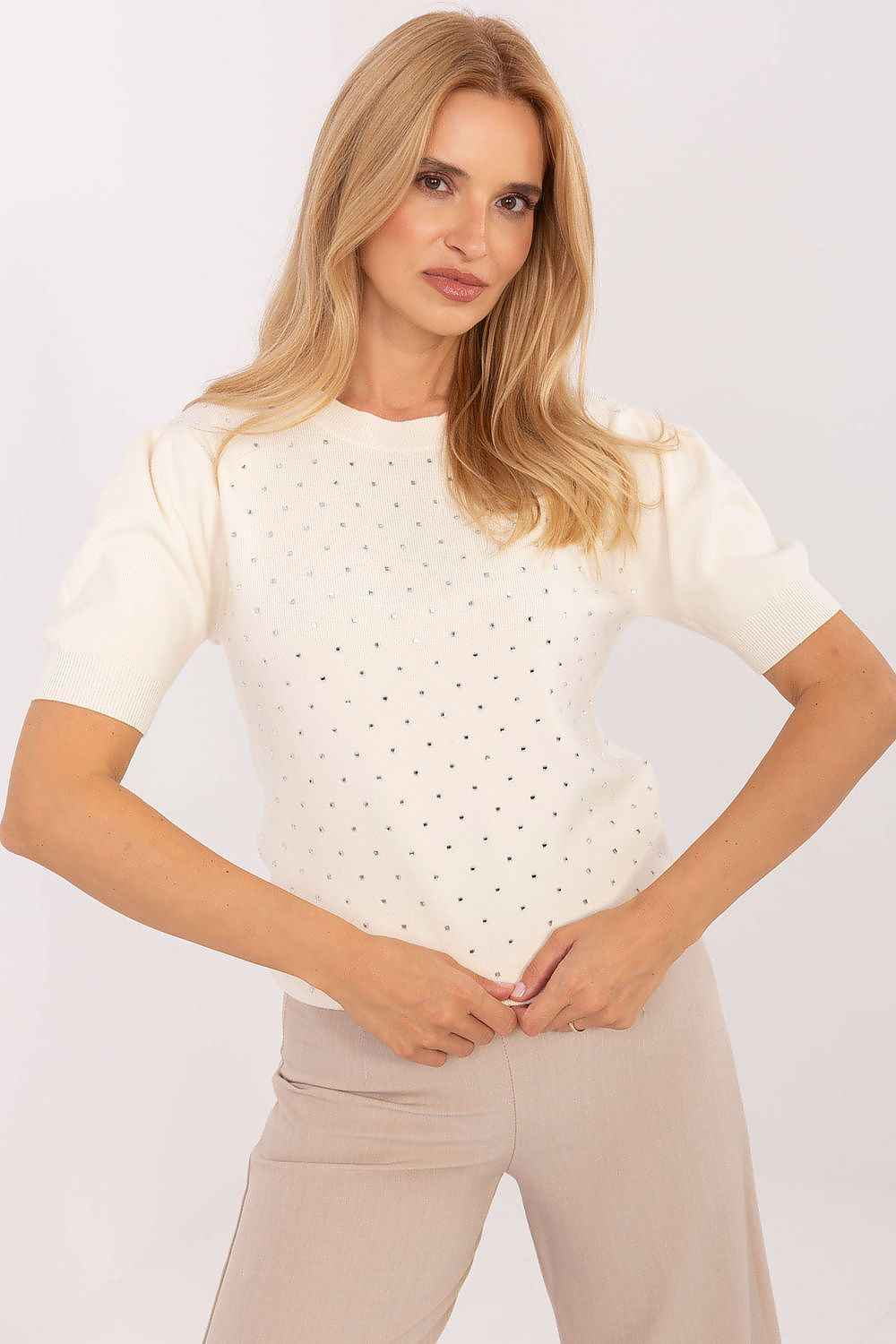 Short sleeve sweater model 216777